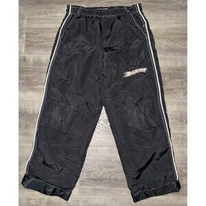 Mission Anaheim Ducks Pants Boys L Large Black Track Pants Sweats Hockey NHL